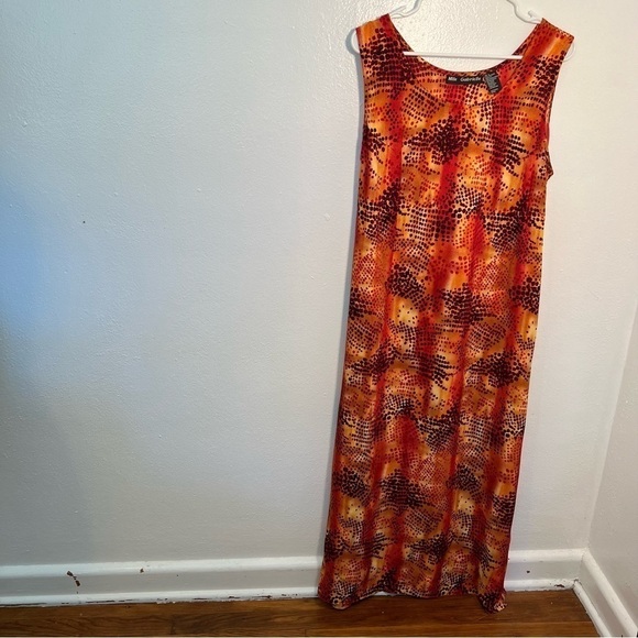 Mlle Gabrielle Sleeveless Maxi Dress Orange - Picture 2 of 11